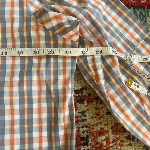 L.L. Bean Women's Size L Blouse Top Long Sleeve Multicolor Plaid Cotton Collared - Picture 4 of 6